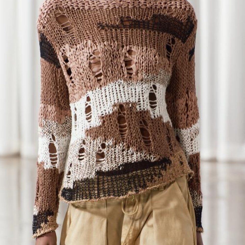 ZARA KNIT SWEATER WITH TRIMS